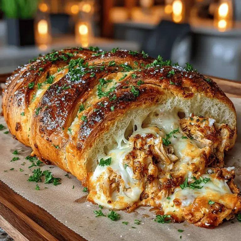 When it comes to comfort food, few dishes can rival the rich and creamy flavors of Chicken Alfredo. Now, imagine this classic dish transformed into a visually stunning and easy-to-make crescent braid. The Creamy Baked Chicken Alfredo Crescent Braid is not just a feast for the palate; it’s also a feast for the eyes. This recipe combines tender, flavorful chicken enveloped in a luscious Alfredo sauce, all wrapped in flaky, golden crescent roll dough. Perfect for weeknight dinners, potlucks, or family gatherings, this dish is sure to impress both in taste and presentation.