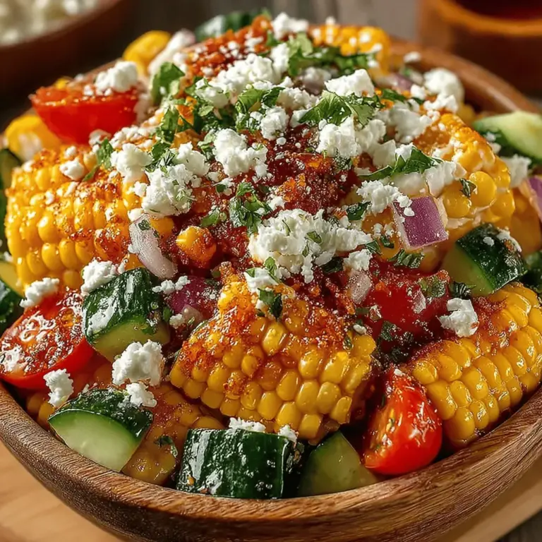 Golden Bliss Sweet Corn Salad is a delightful dish that celebrates the vibrant flavors and textures of fresh produce. This salad features the star ingredient—sweet corn—alongside a medley of colorful vegetables, creating a visually appealing and nutritious option for any meal. With its bright hues and refreshing taste, this salad is not only a feast for the eyes but also for the palate, making it an ideal choice for picnics, barbecues, and family gatherings. Whether served as a side dish or a light main course, the Golden Bliss Sweet Corn Salad is versatile enough to complement a variety of cuisines and occasions.