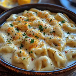 Creamy Garlic Parmesan Tortellini is a delightful dish that perfectly marries the rich flavors of garlic and cheese in a comforting pasta meal. Originating in Italy, tortellini has captured the hearts of food lovers worldwide, thanks to its versatile nature and the endless possibilities for fillings and sauces. Unlike store-bought options, making this dish from scratch allows you to control the quality of ingredients, ensuring a fresher and more flavorful experience. The process of crafting a homemade version not only enhances the taste but also brings joy to the cooking experience—there's something truly special about preparing a meal that you can share with family and friends.