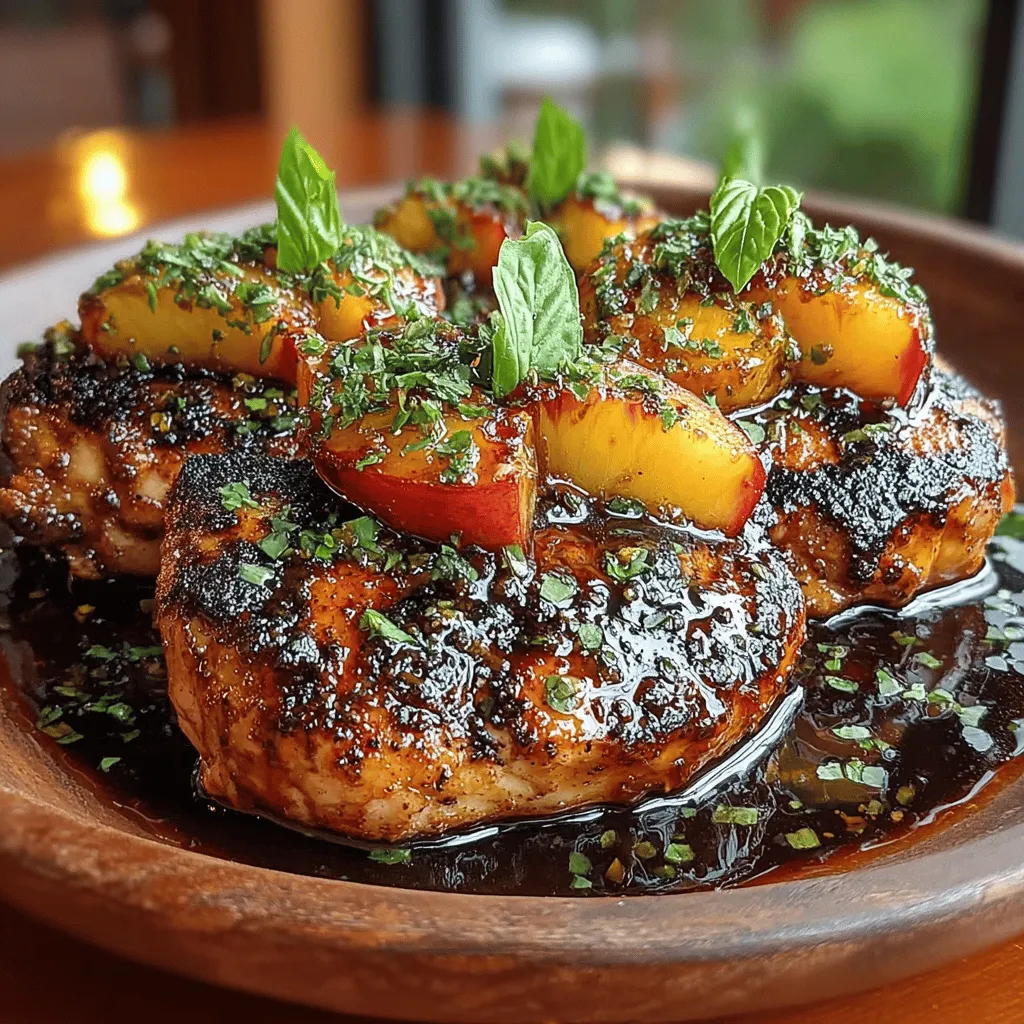 If you’re looking to elevate your summer grilling game, look no further than Grilled Peach Chicken with Balsamic Drizzle. This delightful dish combines the savory goodness of grilled chicken with the sweet, juicy flavors of ripe peaches, all finished with a tangy balsamic reduction that ties the elements together in perfect harmony. Not only is this recipe a feast for the eyes, but it also tantalizes the taste buds, making it an ideal choice for outdoor gatherings, family dinners, or even a romantic evening at home.