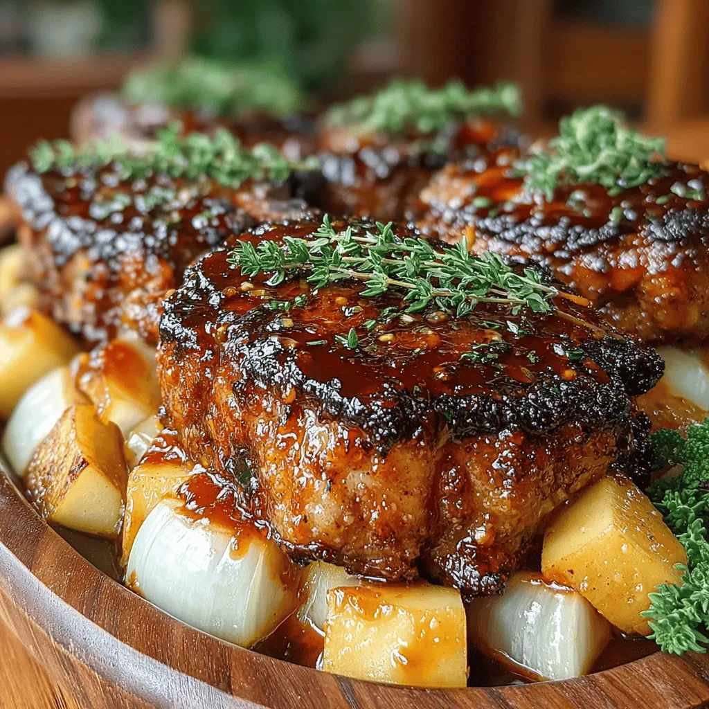 To achieve the perfect balance of flavors in your Sweet & Savory Slow Cooked Maple Apple Pork Chops, begin by creating a delightful apple mixture that serves as the base for the dish. Start by heating a tablespoon of olive oil in a skillet over medium heat. Once the oil shimmers, add one medium-sized onion, finely diced. Sauté the onion for about 3-5 minutes, or until it becomes translucent and fragrant. You want the onions to soften but not brown; they should be tender and glistening.