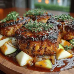 Sweet & Savory Slow Cooked Maple Apple Pork Chops