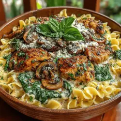 When it comes to comfort food that combines rich flavors with a satisfying texture, Creamy Balsamic Mushroom Chicken Pasta stands out as a delightful choice. This dish captivates the senses with its luscious creaminess and the tangy sweetness of balsamic vinegar, perfectly complemented by the earthy notes of sautéed mushrooms. The combination of tender chicken, vibrant spinach, and al dente pasta creates a well-rounded meal that pleases both the palate and the eyes.