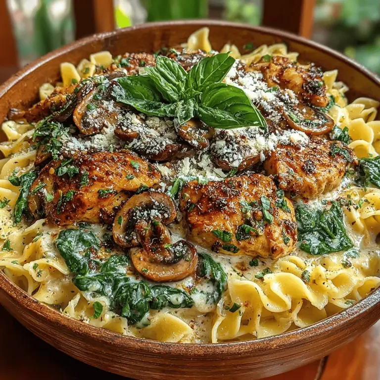 When it comes to comfort food that combines rich flavors with a satisfying texture, Creamy Balsamic Mushroom Chicken Pasta stands out as a delightful choice. This dish captivates the senses with its luscious creaminess and the tangy sweetness of balsamic vinegar, perfectly complemented by the earthy notes of sautéed mushrooms. The combination of tender chicken, vibrant spinach, and al dente pasta creates a well-rounded meal that pleases both the palate and the eyes.