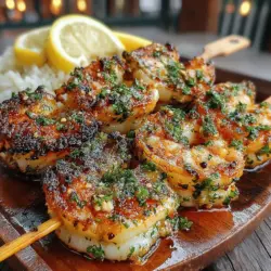 Sizzling Garlic Butter Shrimp Skewers are a culinary delight that captures the essence of summer and outdoor gatherings. These skewers are not just a dish; they are an experience that brings together the fresh flavors of shrimp, the richness of butter, and the aromatic allure of garlic. Perfect for barbecues, family gatherings, or even a casual dinner, this recipe is a crowd-pleaser that is as easy to prepare as it is delicious.