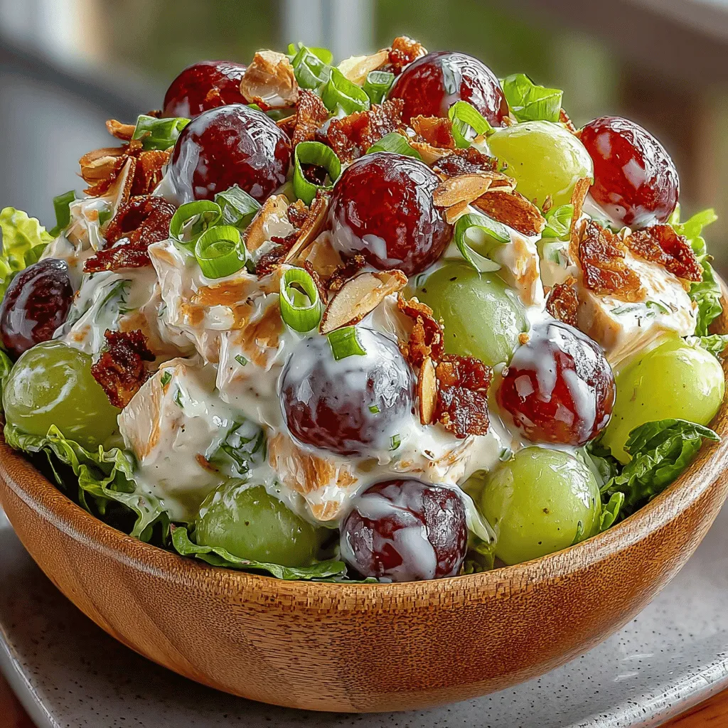 When it comes to refreshing and nutritious meals, the Crisp & Colorful Chicken Salad with Grapes & Almonds truly stands out. Bursting with vibrant colors and fresh ingredients, this salad is not only a feast for the eyes but also a celebration of flavors and textures. The delightful crunch of toasted almonds pairs perfectly with the juicy sweetness of grapes, creating a dynamic combination that tantalizes the taste buds. This versatile dish can serve as a satisfying main course or a delightful side, making it suitable for a variety of occasions, from casual lunch gatherings to elegant dinner parties.