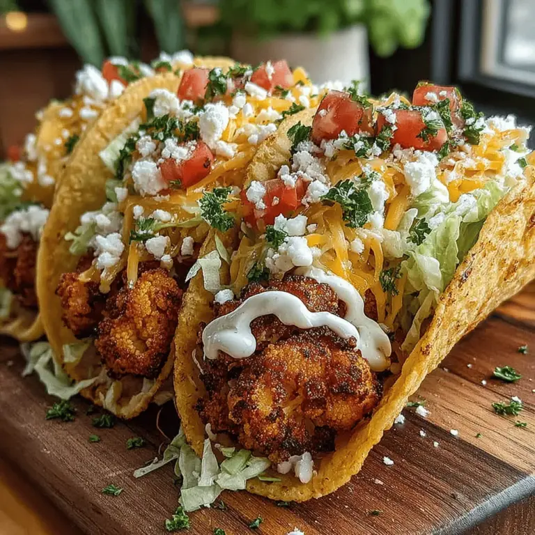 In recent years, plant-based alternatives have surged in popularity, appealing to both vegetarians and meat lovers alike. One standout creation in this culinary trend is the Crispy Buffalo Ranch Cauliflower Tacos. These tacos combine the hearty texture of cauliflower with the bold flavors of buffalo sauce and cooling ranch dressing, making them a delightful addition to any meal. Not only are they a fantastic option for those looking to reduce their meat consumption, but they also pack a flavorful punch that can satisfy even the most ardent carnivores. This article explores the recipe in detail, breaking down each step and providing insights into the ingredients that make these tacos a must-try.