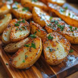 Crispy Ranch Potato Wedges are the ultimate comfort food, combining a savory flavor profile with a satisfying crunch that appeals to both casual snackers and gourmet enthusiasts alike. These golden-brown wedges, with their tender interior, offer a delightful contrast in texture that makes them an excellent choice as a side dish or a standalone snack. Whether served alongside grilled meats, enjoyed at a game day gathering, or indulged in during a cozy movie night, these potato wedges are sure to be a hit.