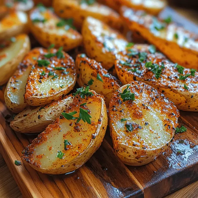 Crispy Ranch Potato Wedges are the ultimate comfort food, combining a savory flavor profile with a satisfying crunch that appeals to both casual snackers and gourmet enthusiasts alike. These golden-brown wedges, with their tender interior, offer a delightful contrast in texture that makes them an excellent choice as a side dish or a standalone snack. Whether served alongside grilled meats, enjoyed at a game day gathering, or indulged in during a cozy movie night, these potato wedges are sure to be a hit.