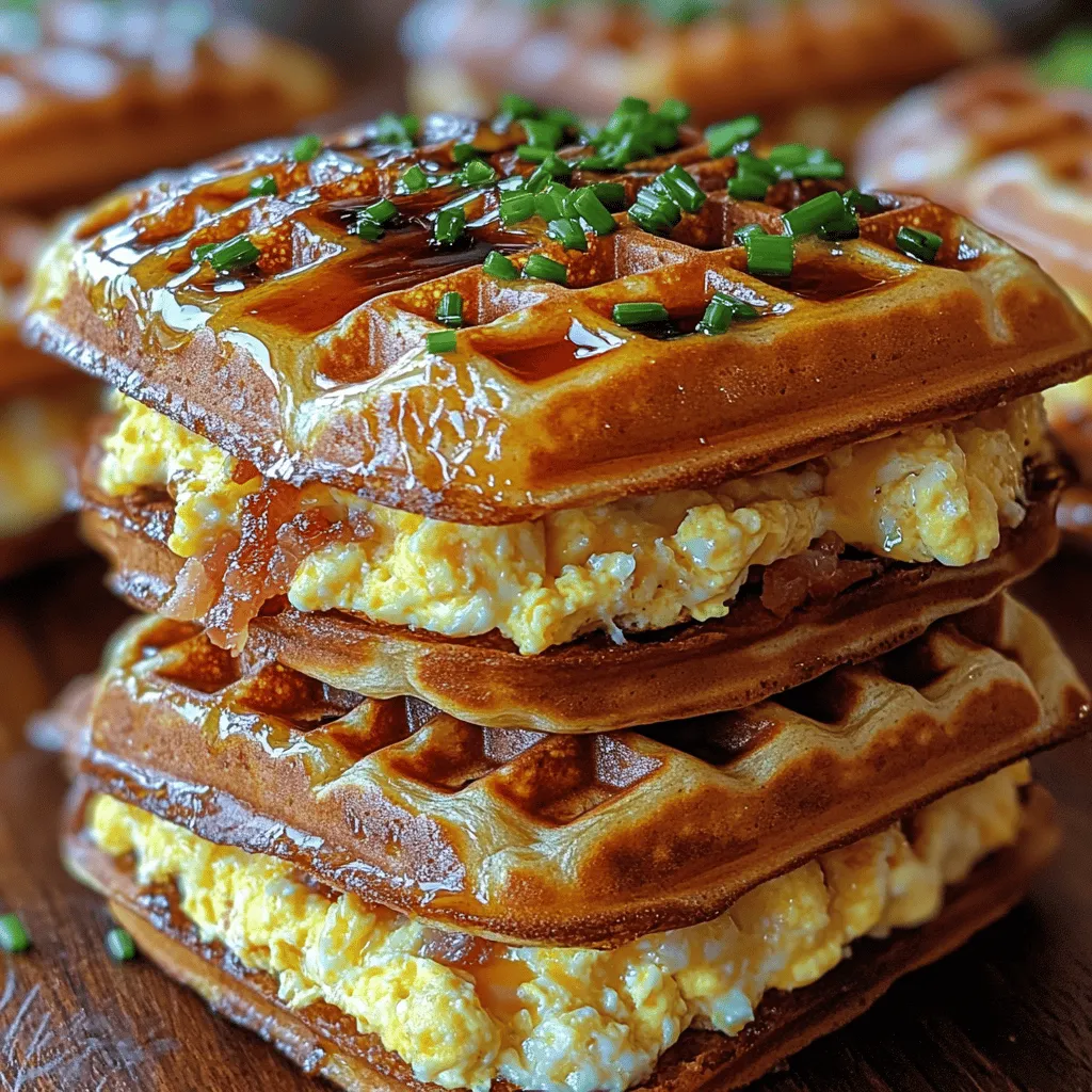 Imagine a breakfast that brings together the comforting warmth of freshly made waffles, the savory crunch of crispy bacon, and the satisfying richness of eggs—all nestled together in a delightful slider format. This is exactly what the Golden Buttermilk Waffle Breakfast Sliders offer: a harmonious blend of breakfast favorites that caters to both the palate and the practicalities of a busy morning. These sliders are not only a feast for the senses but also a game-changer for those seeking a hearty meal to kickstart their day.