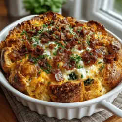 Savory Breakfast Croissant Casserole