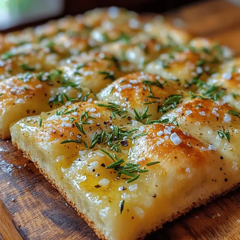 Focaccia is a classic Italian bread, renowned for its rich, savory flavors and delightful texture. This flat oven-baked bread has been a staple in Italian cuisine for centuries, often enjoyed as a side dish, a base for sandwiches, or simply served as a snack with olive oil and balsamic vinegar. The beauty of focaccia lies in its versatility; it can be infused with a variety of herbs, spices, and toppings, making it a beloved favorite among bread enthusiasts.