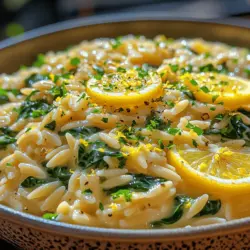 Zesty Creamy Lemon Orzo with Spinach: The Ultimate Recipe