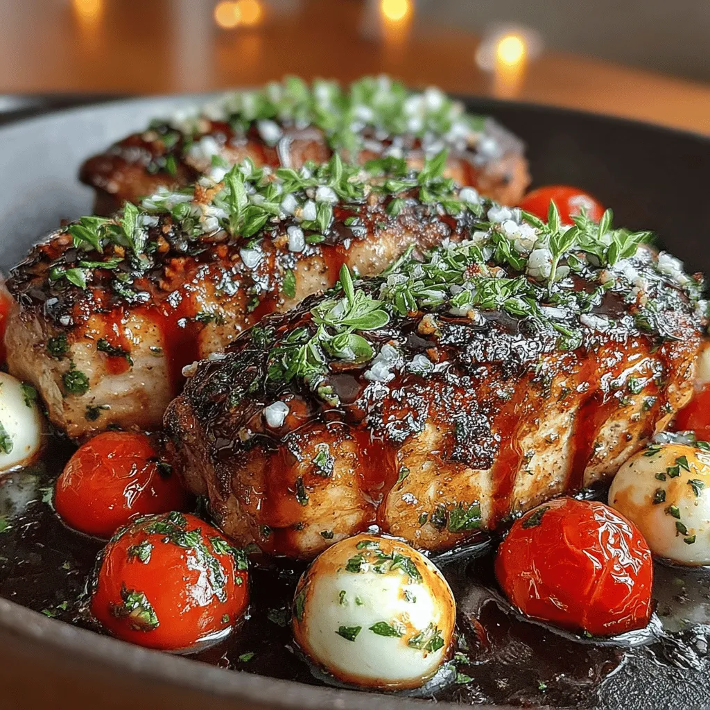 Balsamic Glazed Caprese Chicken is a delightful fusion of classic Italian flavors that brings together succulent chicken breasts, fresh mozzarella, juicy cherry tomatoes, and aromatic basil, all drizzled with a rich balsamic reduction. This dish not only captivates the eye with its vibrant colors but also excites the palate with a harmonious blend of sweet, tangy, and savory notes. It serves as the perfect centerpiece for any meal, whether it’s a casual weeknight dinner with family or a sophisticated gathering with friends.