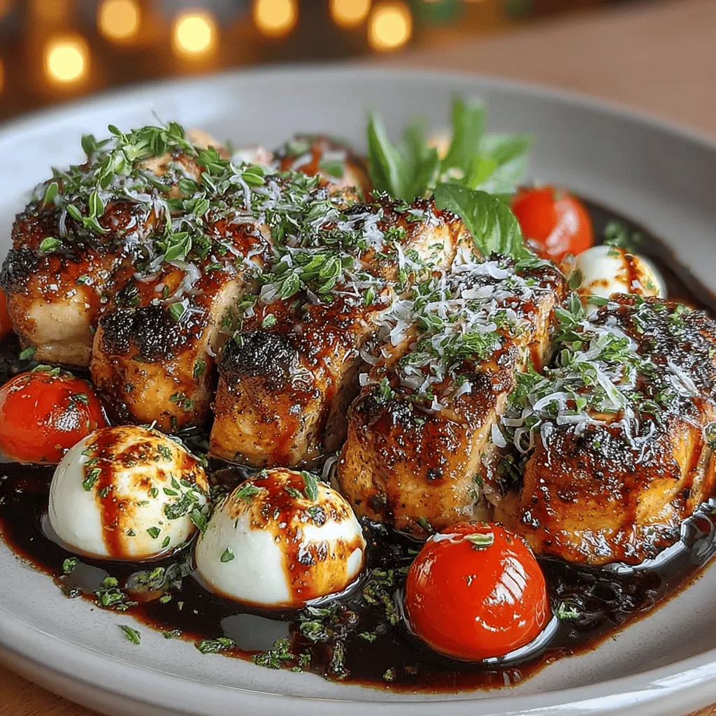 Balsamic Glazed Caprese Chicken is a delightful fusion of classic Italian flavors that brings together succulent chicken breasts, fresh mozzarella, juicy cherry tomatoes, and aromatic basil, all drizzled with a rich balsamic reduction. This dish not only captivates the eye with its vibrant colors but also excites the palate with a harmonious blend of sweet, tangy, and savory notes. It serves as the perfect centerpiece for any meal, whether it’s a casual weeknight dinner with family or a sophisticated gathering with friends.