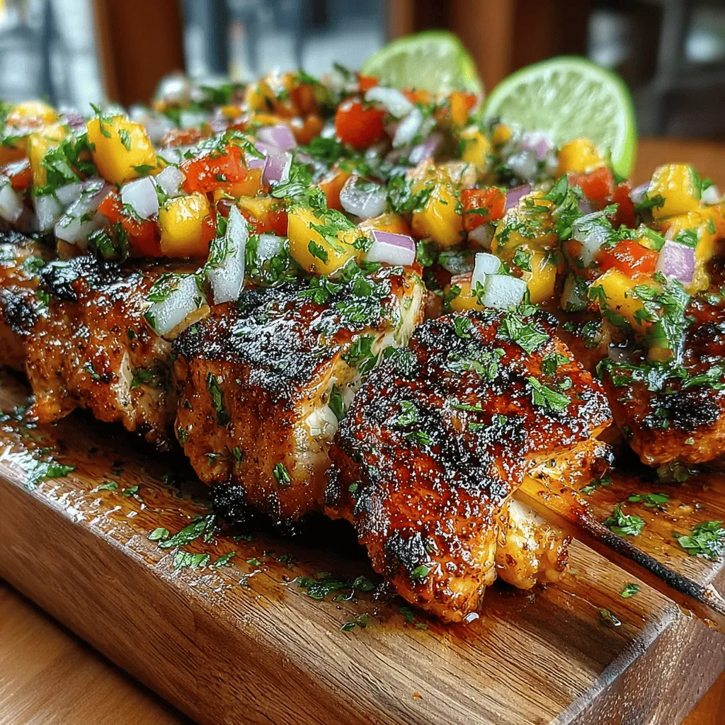 In the world of culinary delights, few dishes capture the essence of summer as beautifully as Grilled Chicken Skewers paired with a refreshing Peach Salsa. This recipe not only tantalizes your taste buds with the perfect blend of savory and sweet but also embodies the spirit of outdoor dining and gatherings. Imagine a warm evening, the smell of grilled chicken wafting through the air, and the vibrant colors of fresh salsa brightening your table. Whether you're hosting a backyard barbecue or looking for a quick weeknight meal, this recipe is versatile and easy to prepare.