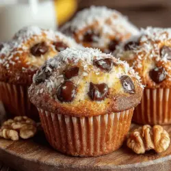 Banana muffins have long been a beloved treat in households around the world, celebrated for their delightful combination of sweetness and comfort. Their popularity is no accident; these muffins encapsulate the essence of home baking, with the inviting aroma of bananas wafting through the kitchen and the promise of warm, soft bites that nearly melt in your mouth. Among the many variations, Fluffy Banana Chocolate Chip Muffins stand out, marrying the natural sweetness of ripe bananas with the indulgent richness of chocolate chips. This recipe not only delivers a delectable snack but also offers a simple and enjoyable baking experience.