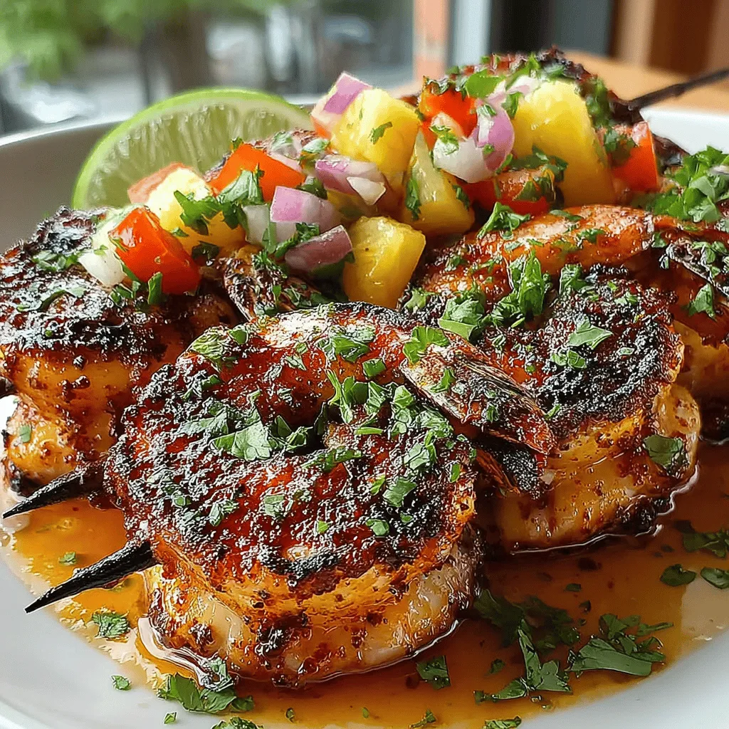 Delight your taste buds with the vibrant and tropical flavors of Tropical Shrimp Skewers with Pineapple Salsa. This dish perfectly encapsulates the essence of summer with its combination of succulent shrimp, aromatic spices, and a refreshing, zesty pineapple salsa. Whether you’re hosting a backyard barbecue, enjoying a family meal, or looking to impress guests at a festive gathering, this recipe is sure to shine. Not only does it offer an explosion of flavors, but it is also easy to prepare, making it an ideal choice for both novice and experienced cooks alike. In this article, you will discover the essential ingredients, preparation methods, and expert tips to make this dish a standout at your next meal.
