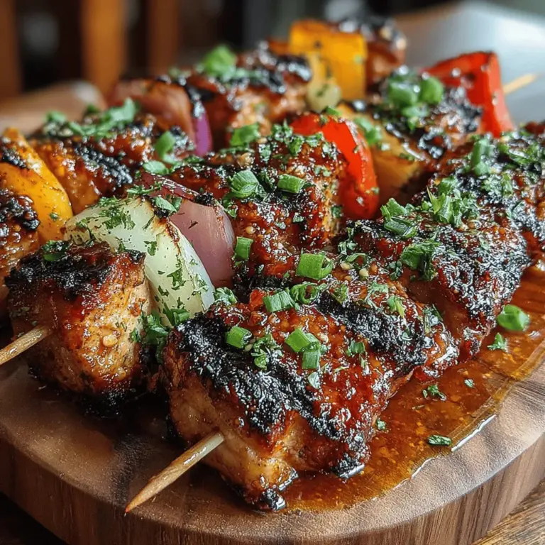 If you're in search of a dish that perfectly balances flavor and convenience, look no further than Sweet & Savory Grilled Honey Garlic Chicken Skewers. This delightful recipe combines the natural sweetness of honey with the robust, savory notes of garlic, creating a mouthwatering experience that tantalizes the taste buds. Each bite offers a harmonious blend of sweet and umami flavors, making it not just a meal but a culinary adventure.