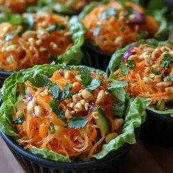 In the world of culinary delights, few dishes can boast the vibrant colors and refreshing flavors found in Crunchy Thai Noodle Salad Cups. This recipe presents an exciting combination of textures and tastes that can invigorate any meal, making it a perfect choice for gatherings, meal prep, or even a light lunch on a warm day. The appeal of this dish lies not only in its aesthetic presentation but also in its health-conscious ingredients, which come together to create a satisfying and delicious experience.