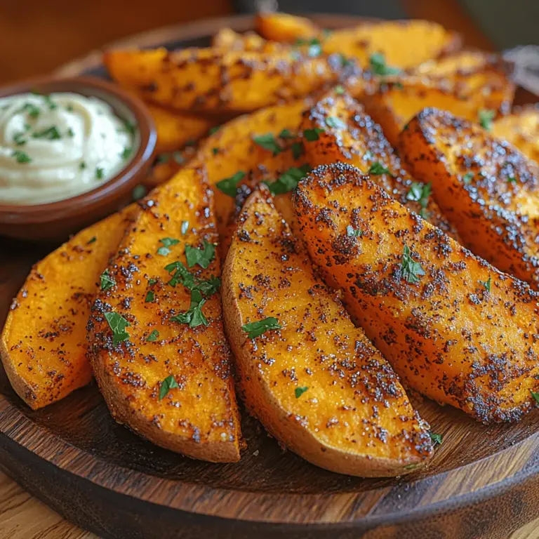 Welcome to the world of Crispy Cajun Sweet Potato Wedges, a delightful and healthy twist on traditional fries that promises to be a crowd-pleaser. This recipe marries the natural sweetness of sweet potatoes with the bold, spicy flavors of Cajun seasoning, resulting in a dish that is not only delicious but also visually appealing. Whether you're looking for a side dish to complement your main course or a tasty snack to enjoy on its own, these wedges are sure to satisfy your cravings while keeping your health in check.