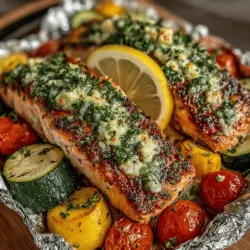 Garlic Butter Salmon Foil Packs are a culinary delight that combines the rich flavors of salmon with the aromatic essence of garlic and the freshness of vegetables. This easy-to-make recipe not only ensures a satisfying meal but also brings convenience to your kitchen. By utilizing foil packs, you can achieve a hassle-free cooking experience that guarantees both the fish and vegetables retain their moisture and flavor. The result is a dish that is not only delicious but also visually appealing, making it a perfect choice for busy weeknights or special gatherings.