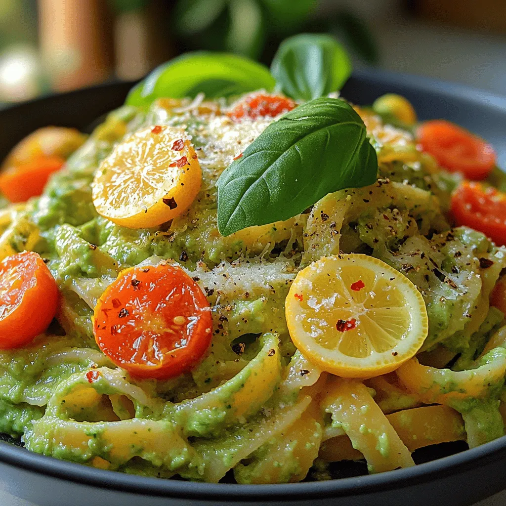 In a culinary landscape that increasingly embraces plant-based dishes, our Silky Avocado Lemon Pasta stands out as a vibrant and nutritious option. This recipe marries the creamy texture of ripe avocados with the zesty brightness of fresh lemon, creating a sauce that not only tantalizes the taste buds but also offers a healthy alternative to traditional pasta sauces. Its simplicity and elegance make it an ideal choice for both busy weeknight dinners and sophisticated gatherings alike.