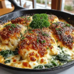 Creamy Garlic Chicken & Spinach Bake
