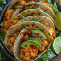 Crunchy BBQ Cauliflower Wraps