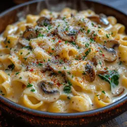 Creamy Mushroom Spinach Pasta