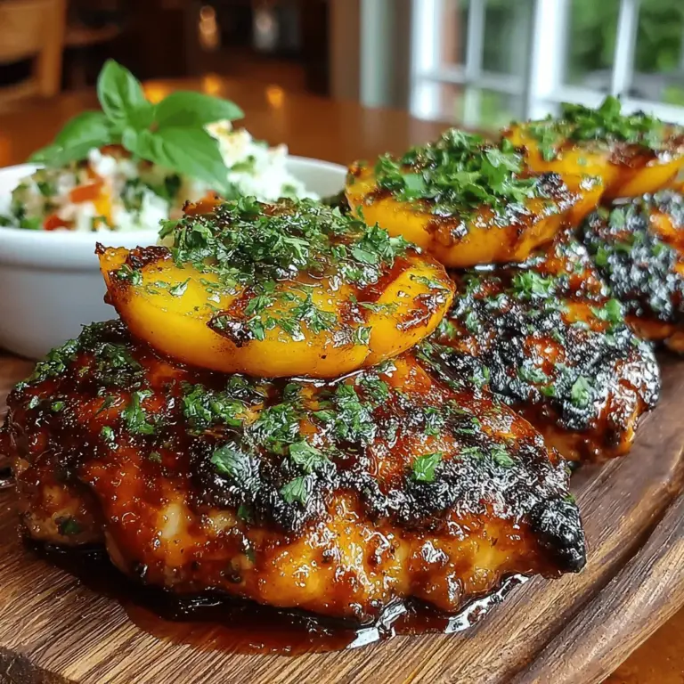 When the summer sun shines bright, there's nothing quite like the sizzle of grilled food wafting through the air. One standout dish that captures the essence of summer is Grilled Peach BBQ Chicken. This culinary creation marries the smoky, savory flavors of perfectly grilled chicken with the sweet, juicy essence of caramelized peaches. The result is a dish that is not only delectable but also visually stunning, making it an ideal centerpiece for outdoor gatherings, family barbecues, or even a simple weeknight meal.
