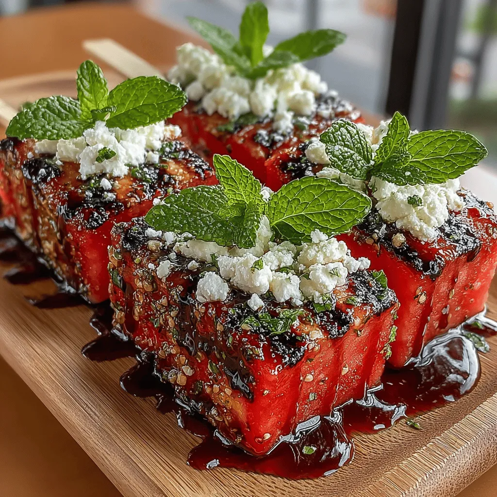 As the warm summer sun beckons, outdoor grilling becomes a favorite pastime for many. While traditional barbecue staples like burgers and hot dogs reign supreme, there's a growing trend toward grilling fruits, which adds a unique twist to summer cookouts. Among the most delightful of these grilled creations are Grilled Watermelon Feta Skewers. This dish not only brings a vibrant splash of color to your plate but also combines flavors and textures in a way that is both unexpected and refreshing.