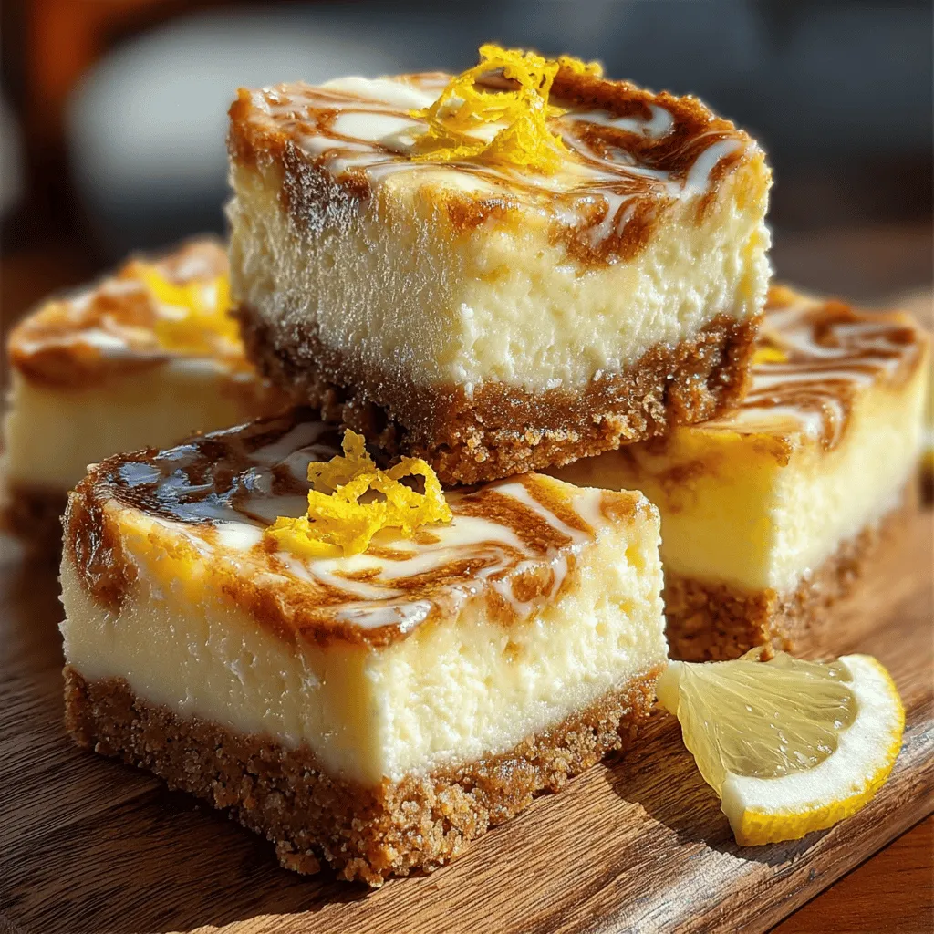 When it comes to dessert, few treats can rival the refreshing and zesty flavor of lemon, especially when paired with the creamy richness of cheesecake. No-Bake Lemon Cheesecake Swirl Bars are the perfect embodiment of this delightful combination. With a luscious filling that melts in your mouth and a simple, buttery crust, these bars are not only delicious but also incredibly easy to prepare. Whether you're a seasoned baker or someone who shies away from the kitchen, this recipe is designed for success, requiring no oven time at all.