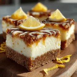 When it comes to dessert, few treats can rival the refreshing and zesty flavor of lemon, especially when paired with the creamy richness of cheesecake. No-Bake Lemon Cheesecake Swirl Bars are the perfect embodiment of this delightful combination. With a luscious filling that melts in your mouth and a simple, buttery crust, these bars are not only delicious but also incredibly easy to prepare. Whether you're a seasoned baker or someone who shies away from the kitchen, this recipe is designed for success, requiring no oven time at all.