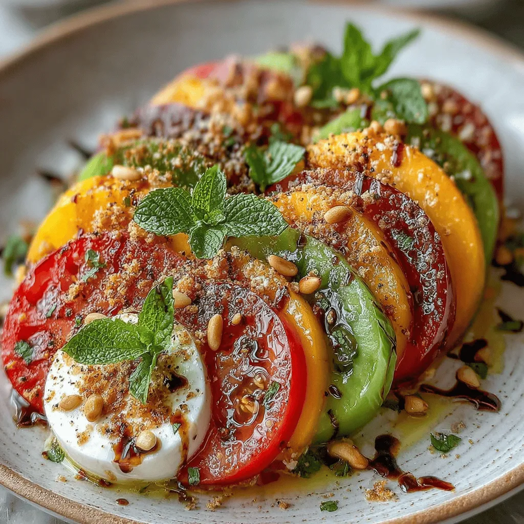 Summer Peach & Basil Caprese Salad: A Refreshing Delight for Summer