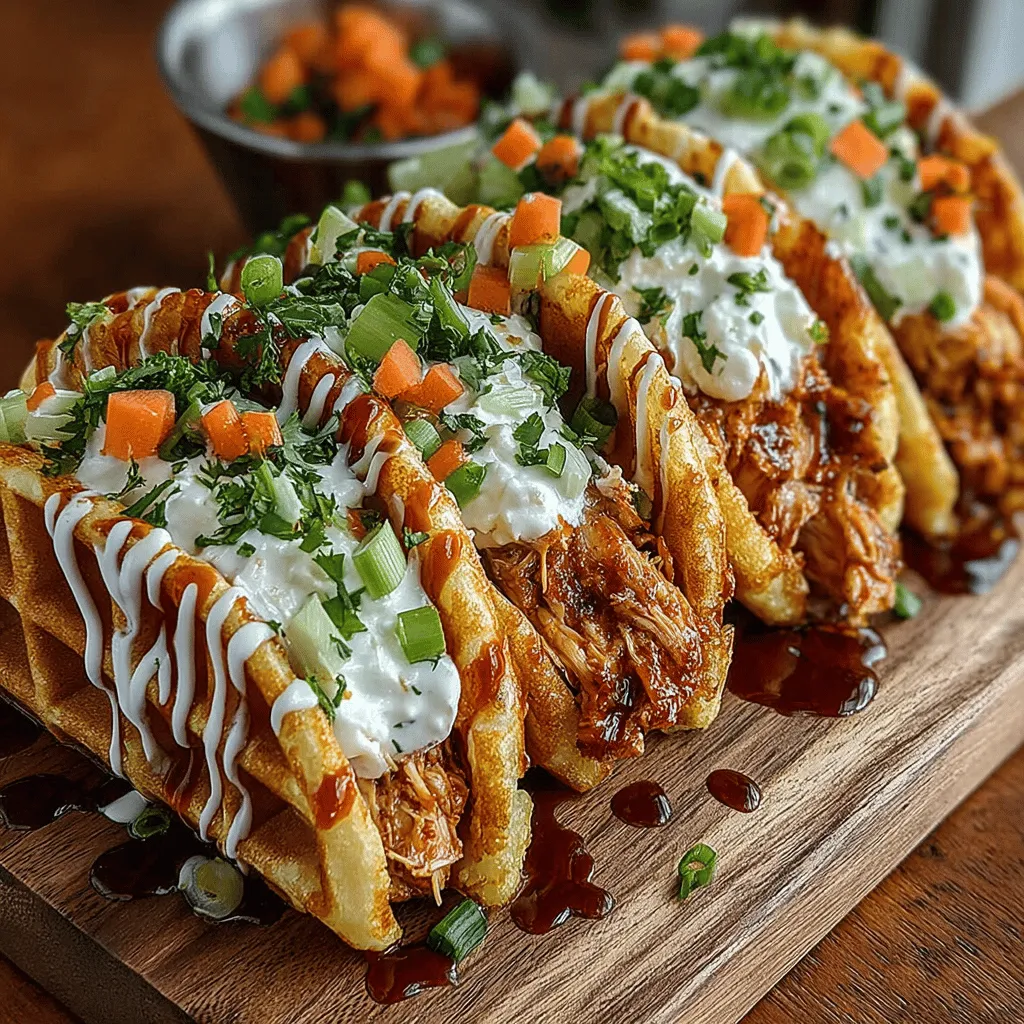 In recent years, the culinary landscape has witnessed a remarkable rise in the popularity of fusion foods, where traditional recipes meet modern tastes to create delightful new dishes. This trend speaks to our love for comfort food and the convenience of combining flavors and textures in innovative ways. One such creation that has garnered attention is the Mini Buffalo Chicken Waffle Tacos. This dish brings together the beloved flavors of spicy buffalo chicken and the comforting essence of waffles, offering a unique spin on classic favorites.