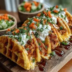 In recent years, the culinary landscape has witnessed a remarkable rise in the popularity of fusion foods, where traditional recipes meet modern tastes to create delightful new dishes. This trend speaks to our love for comfort food and the convenience of combining flavors and textures in innovative ways. One such creation that has garnered attention is the Mini Buffalo Chicken Waffle Tacos. This dish brings together the beloved flavors of spicy buffalo chicken and the comforting essence of waffles, offering a unique spin on classic favorites.