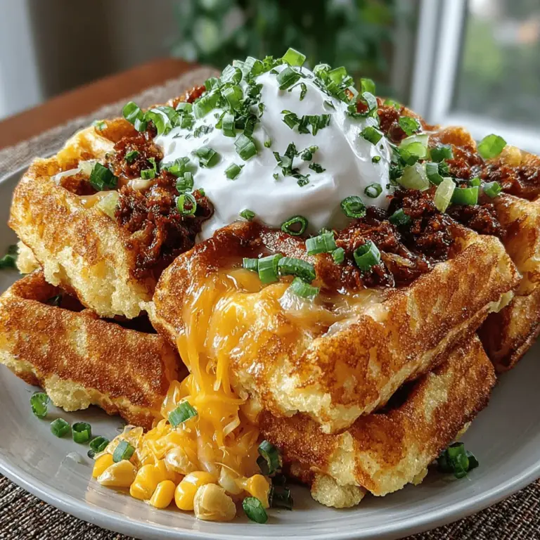 Imagine waking up to the aroma of freshly made cornbread waffles wafting through your kitchen—crisp on the outside, fluffy on the inside, and bursting with the savory flavors of cheddar cheese and a hint of chili. Cheddar chili cornbread waffles are not just a breakfast staple; they are a delightful fusion dish that effortlessly bridges the gap between traditional cornbread and a modern waffle breakfast. Whether you are looking for a unique brunch option, a hearty breakfast, or a satisfying dinner side, this recipe is versatile enough to meet your needs.
