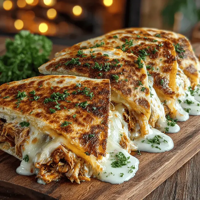 If you’re in search of a quick and delicious meal that can effortlessly impress your family or friends, look no further than Cheesy Mini Chicken Alfredo Tortilla Melts. This delightful dish offers a perfect balance of creamy goodness, savory chicken, and a satisfying crunch, making it an ideal choice for family dinners, casual gatherings, or even a cozy night in. The rich, velvety Alfredo sauce pairs beautifully with tender, shredded chicken, all wrapped in a soft tortilla that’s toasted to perfection.