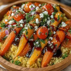 In the realm of healthy eating, few dishes shine as brightly as the Roasted Carrot and Quinoa Salad Delight. This vibrant salad is not only a feast for the eyes but also a powerhouse of nutrition, making it ideal for any occasion—from casual family dinners to sophisticated gatherings. Bursting with flavors and textures, this dish showcases the natural sweetness of roasted carrots, the hearty goodness of quinoa, and the freshness of seasonal vegetables, appealing to a wide array of dietary preferences.