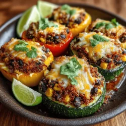 Zesty Stuffed Zucchini Bell Peppers: A Flavorful Culinary Adventure