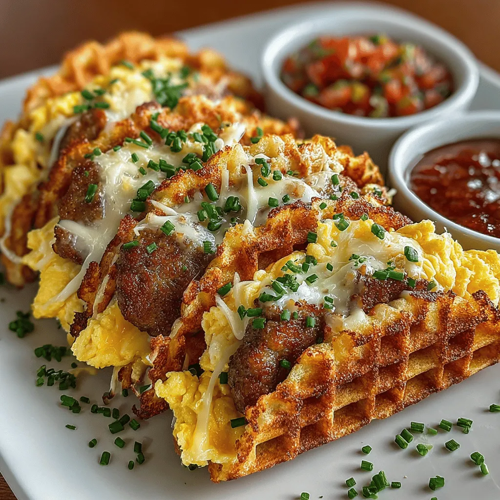 Breakfast is often hailed as the most important meal of the day, and what better way to start your morning than with a delightful fusion of flavors and textures? The Mini Sausage and Egg Waffle Tacos transform classic breakfast components into a fun and portable meal option that excites the palate. This innovative recipe brings together the beloved elements of waffles, scrambled eggs, and savory sausage in a way that not only satisfies hunger but also offers a unique twist on traditional breakfast fare.