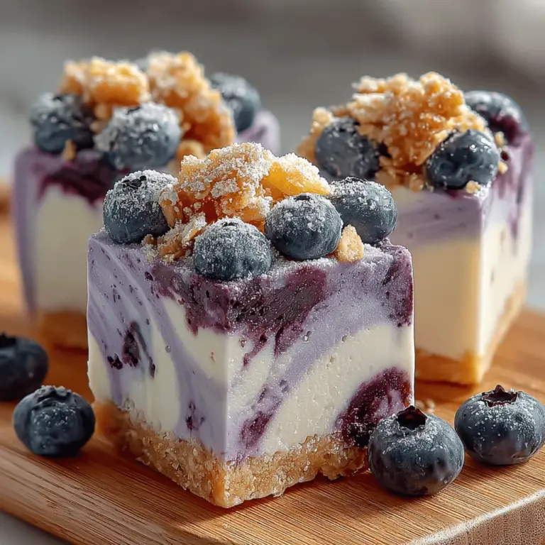 In today's fast-paced world, the quest for healthy yet convenient snacks is more relevant than ever. Enter Frozen Blueberry Protein Yogurt Slices—a delectable treat that not only satisfies your sweet cravings but also packs a nutritional punch. These yogurt slices are the perfect blend of creamy yogurt, antioxidant-rich blueberries, and protein, making them an ideal option for busy individuals seeking a quick, healthy snack or dessert. As more people prioritize wellness and look for easy recipes that complement their lifestyles, this recipe stands out for its simplicity and health benefits.