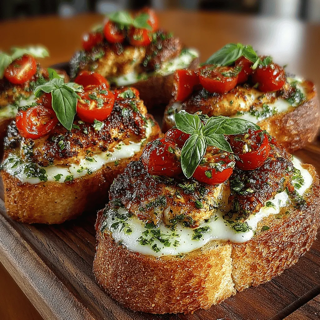 Savory Mini Pesto Chicken Toasts are the perfect combination of simplicity and sophistication, making them an ideal appetizer or snack for any gathering. Whether you are hosting a lively party, celebrating game day with friends, or enjoying a casual get-together, these delightful bites are sure to impress your guests. With their vibrant colors and mouthwatering flavors, they are not only delicious but also visually appealing, making them a standout addition to any table.