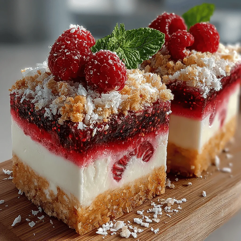 Welcome to the delightful world of homemade treats! If you're on the hunt for a snack that is not only delicious but also packed with nutrients, our Raspberry Bliss Crunch Bars might just become your new favorite. These vibrant bars are a perfect blend of flavors and textures, combining the creamy richness of Greek yogurt with the tartness of fresh raspberries, the crunch of granola, and the health benefits of chia seeds. Whether you need a quick snack to power you through the day, a refreshing dessert to satisfy your sweet cravings, or a nutritious option for meal prep, these bars are versatile enough to meet your needs.