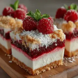 Welcome to the delightful world of homemade treats! If you're on the hunt for a snack that is not only delicious but also packed with nutrients, our Raspberry Bliss Crunch Bars might just become your new favorite. These vibrant bars are a perfect blend of flavors and textures, combining the creamy richness of Greek yogurt with the tartness of fresh raspberries, the crunch of granola, and the health benefits of chia seeds. Whether you need a quick snack to power you through the day, a refreshing dessert to satisfy your sweet cravings, or a nutritious option for meal prep, these bars are versatile enough to meet your needs.