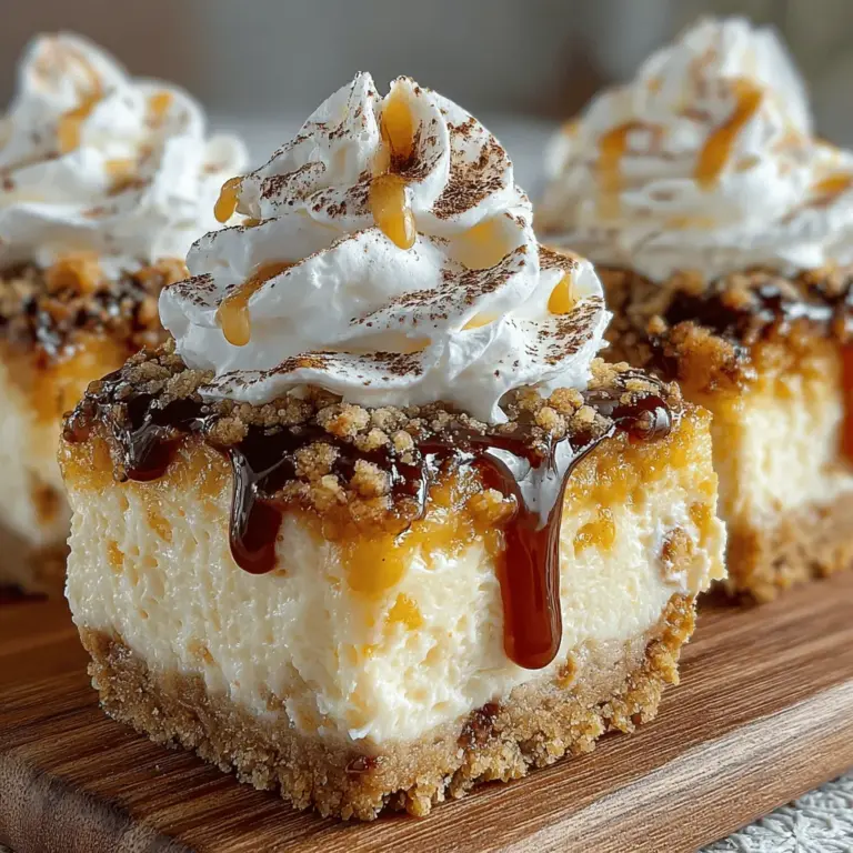 As the leaves begin to change and the air turns crisp, the culinary world embraces the flavors of fall, and few desserts capture this seasonal essence quite like Mini Pumpkin Cheesecake Bars. These delightful treats combine the rich, creamy texture of cheesecake with the warm, inviting flavors of pumpkin and spices, all housed in a convenient, bite-sized form. Whether served at festive gatherings, holiday dinners, or as a cozy dessert option at home, these bars are sure to enchant pumpkin enthusiasts and dessert lovers alike.