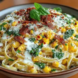 To create the luxurious sauce that will envelop your fettuccine, begin by incorporating heavy cream into the roasted corn mixture. After blending the roasted corn with garlic and onions, return the mixture to the skillet over low heat. Gradually pour in 1 cup of heavy cream, stirring continuously to combine. This will not only enhance the flavor but also add a luscious texture to your sauce.