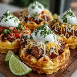 In recent years, fusion recipes have taken the culinary world by storm, delighting taste buds by combining diverse flavors and traditional dishes. These innovative meals not only showcase creativity but also offer a playful approach to dining that’s perfect for any occasion. Among the myriad of fusion dishes, Mini Chicken Fajita Waffle Wraps stand out as a uniquely fun and delicious option. This recipe effortlessly marries the beloved Mexican flavors of fajitas with the comforting, sweet taste of waffles, resulting in a dish that’s sure to impress at gatherings, parties, or even family dinners.