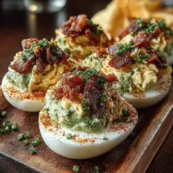 Deviled eggs have long held a cherished place in the realm of appetizers and snacks. Their versatility knows no bounds, ranging from classic recipes to countless modern adaptations that cater to various palates. Whether served at holiday gatherings, summer picnics, or upscale brunches, these bite-sized delights always seem to steal the show. In recent years, one variation has gained significant popularity, combining the rich creaminess of avocado with the savory crunch of bacon to create Avocado Deviled Eggs with Bacon Delight. This innovative take on the traditional recipe not only elevates the flavor profile but also adds a touch of elegance to your dining experience.